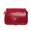 A Class Hakiki Deri Parlak Bayan El ve Omuz Çantası 26x19x10 Cm - Red