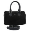 A Class Hakiki Deri Nubuk El Çantası 25x15x11,5 cm - Black
