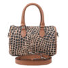 A Class Hakiki Özel Baskılı Dana Derisi El Çantası 25x15x11,5 cm - Brown