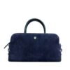 A Class Hakiki Deri Nubuk Bayan El ve Omuz Çantası 28X15,5X8 Cm - Navy Blue